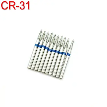 

10PCS Dental Diamond Burs Drill Dental Burs Dia-burs for High Speed Handpiecess Medium CR-31 Dentistry Instrument