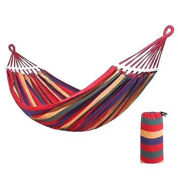 

Single Hammock Color Bar Outdoor Camping Hammock Anti-rollover Hammock Single Double Leisure Swing (190*80CM)