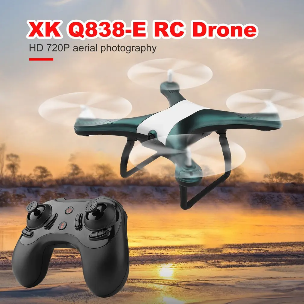 XK Q838-E 2MP 2,4G игрушка, Дрон на дистанционном управлении RTF Wifi HD 720P камера с режимом удержания высоты жестов 360 градусов рулон следующие вертолетные игрушки