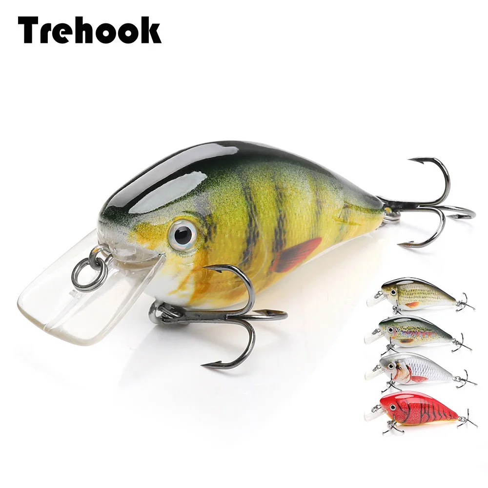 Рыболовная приманка TREHOOK 6 см 12 г жесткая для рыбалки плавающая Воблер мелкой рыбы