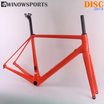 

Light Weight Carbon Disc Frame Winowsports New EPS Technology 12*100mm Thru Axle 12*142mm Custom Painting Road Bike Disc Brake