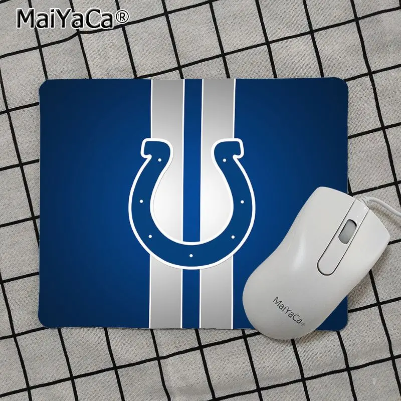 Maiya Одежда высшего качества Индианаполис Колтс(Indianapolis Colts) Прочный Резиновый Коврик Для Мыши Pad Лидер продаж подставка под руку Мышь - Цвет: No Lock Edge18x22cm