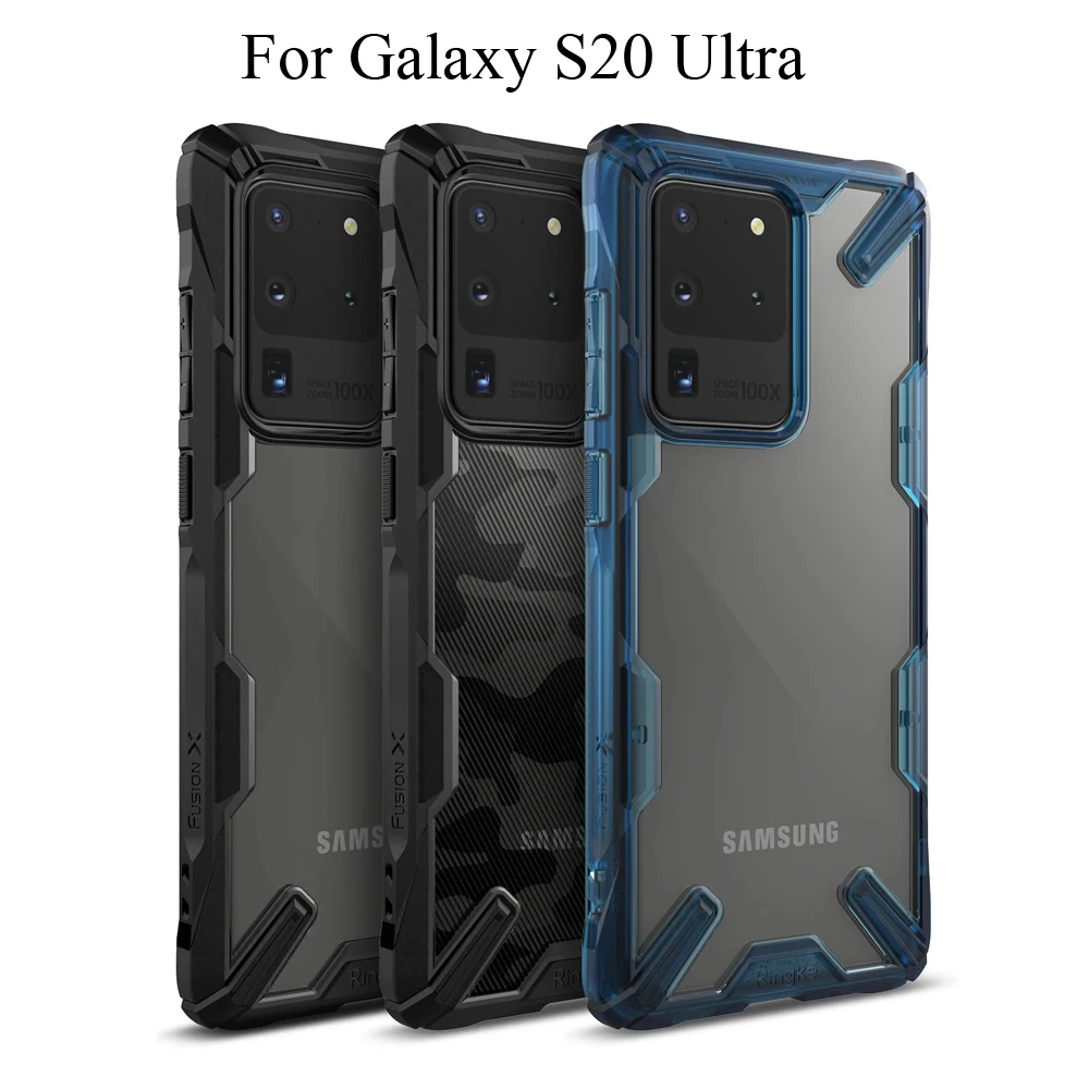 Ringke Fusion X for Galaxy S20 Ultra Case Shock Absorption Clear Hard PC Back Soft TPU Frame for Galaxy S20 Ultra 5G Cover