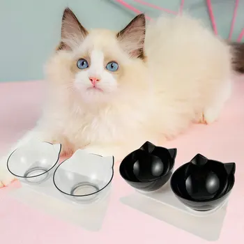 

Non-slip Cat Bowls Double Bowls With Raised Stand Pet Food And Water Bowls For Cats Dogs Feeders Cat Bowl Pet Supplies