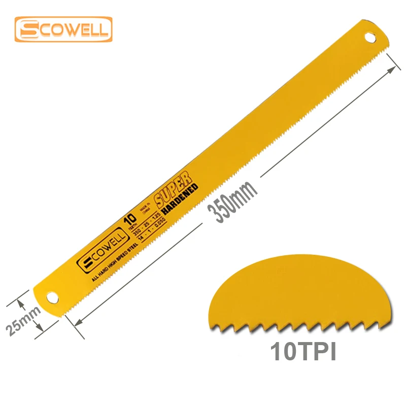 14" Inch 350mm Length 10TPI HSS Power Hacksaw Blade Full Hard High Speed Steel W5 Machinery