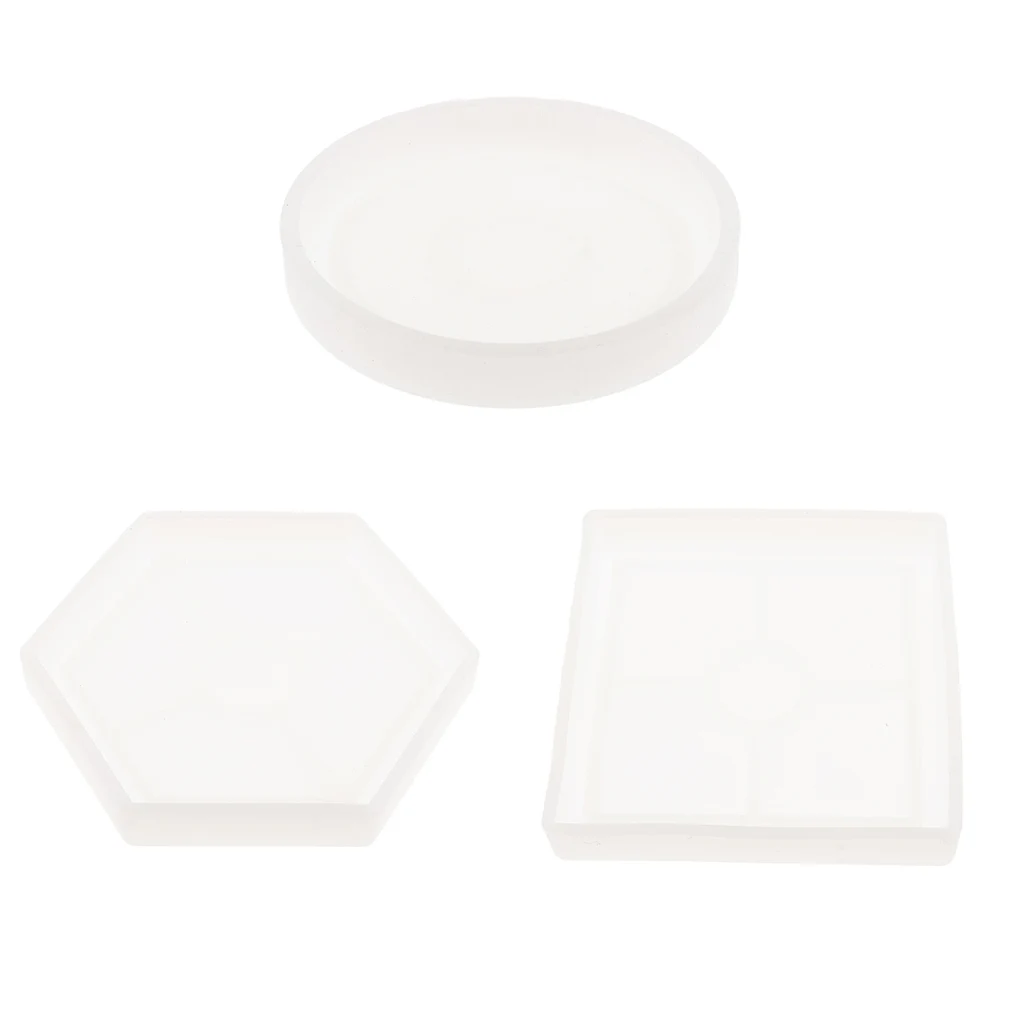 Square Resin Molds, Silicone Jewelry Casting Molds Coaster Molds for Resin Jewelry Making DIY Coaster Crafts