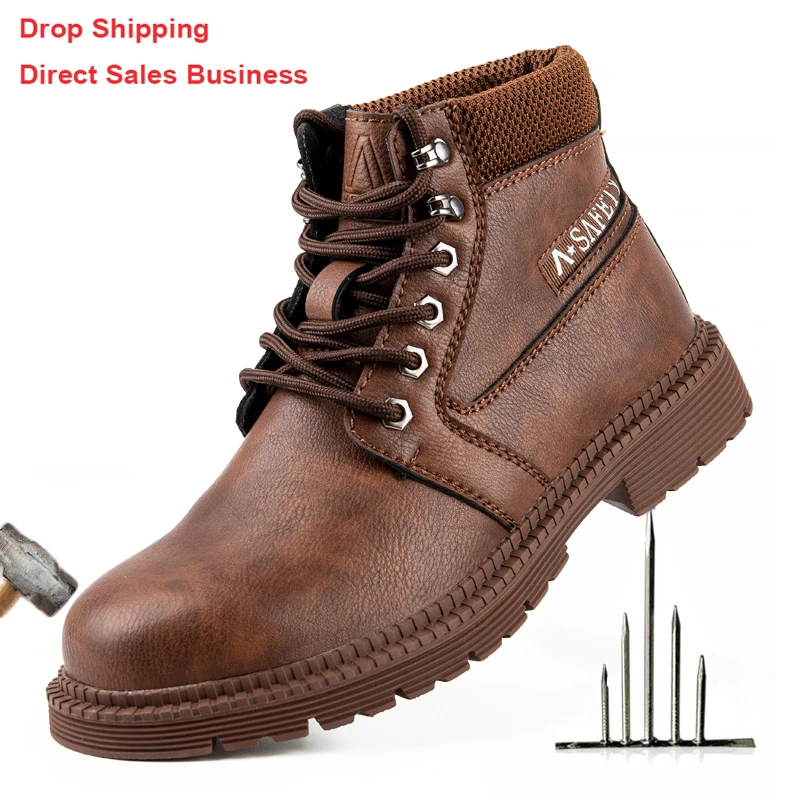 Botas de trabajo antideslizantes para hombre, zapatos al aire libre, botas militares tácticas de alta calidad, resistentes a los pinchazos, 37 48, Invierno|Botas seguridad y de trabajo| - AliExpress