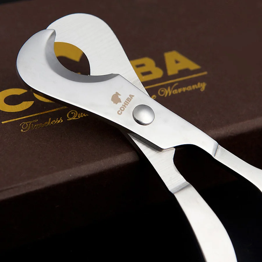 COHIBA двойные ножи из нержавеющей стали Острый сигарный нож карманные гаджеты Zigarre нож кубинского курения аксессуары для сигар 226