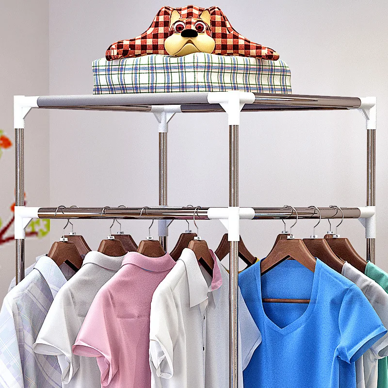 Koop Costway Kleerhanger Rack Floor Hanger Opslag Garderobe Kleding Droogrekken Porte Manteau Kledingrek Perchero De Pie