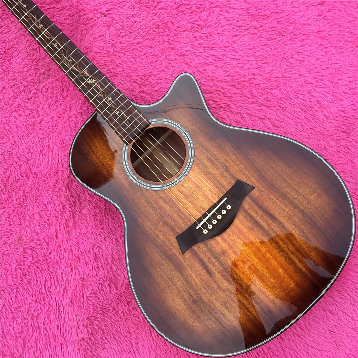41&quot All Koa Wood K24ce Acoustic Guitar Rosewood Fingerboard Electirc Guitrra | Спорт и развлечения