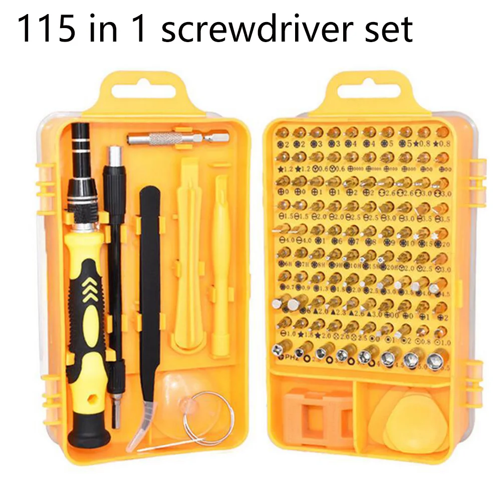 car door panel removal tool 110/115/135 in 1 Screwdriver Set of Screw Driver Bit Set Multi-function Precision Mobile Phone Repair Device Hand Tools Torx Hex auto trim removal tool Tool Sets