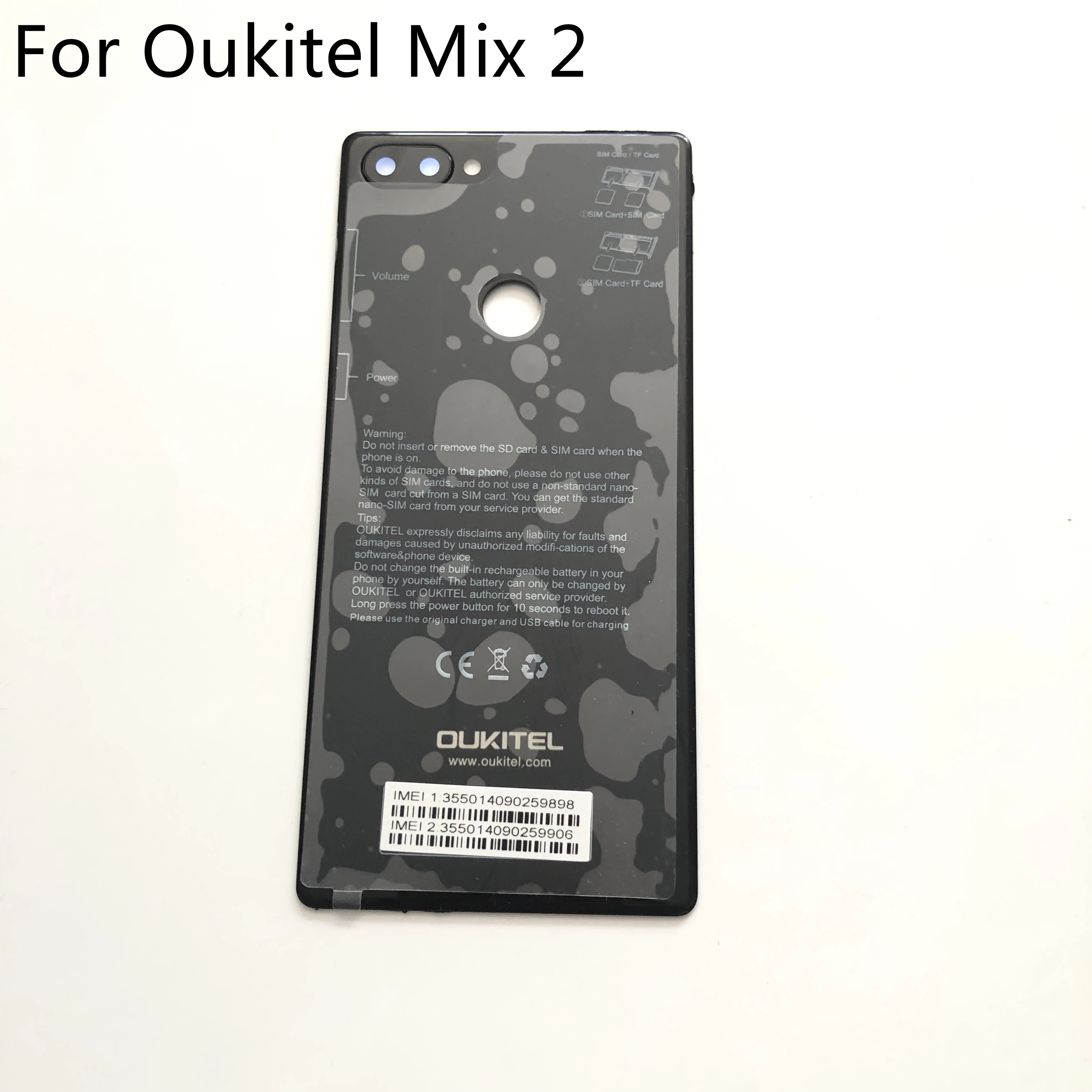 

Oukitel MIX 2 used Back Frame Shell Case + Camera Glass Lens For Oukitel MIX 2 Repair Fixing Part Replacement