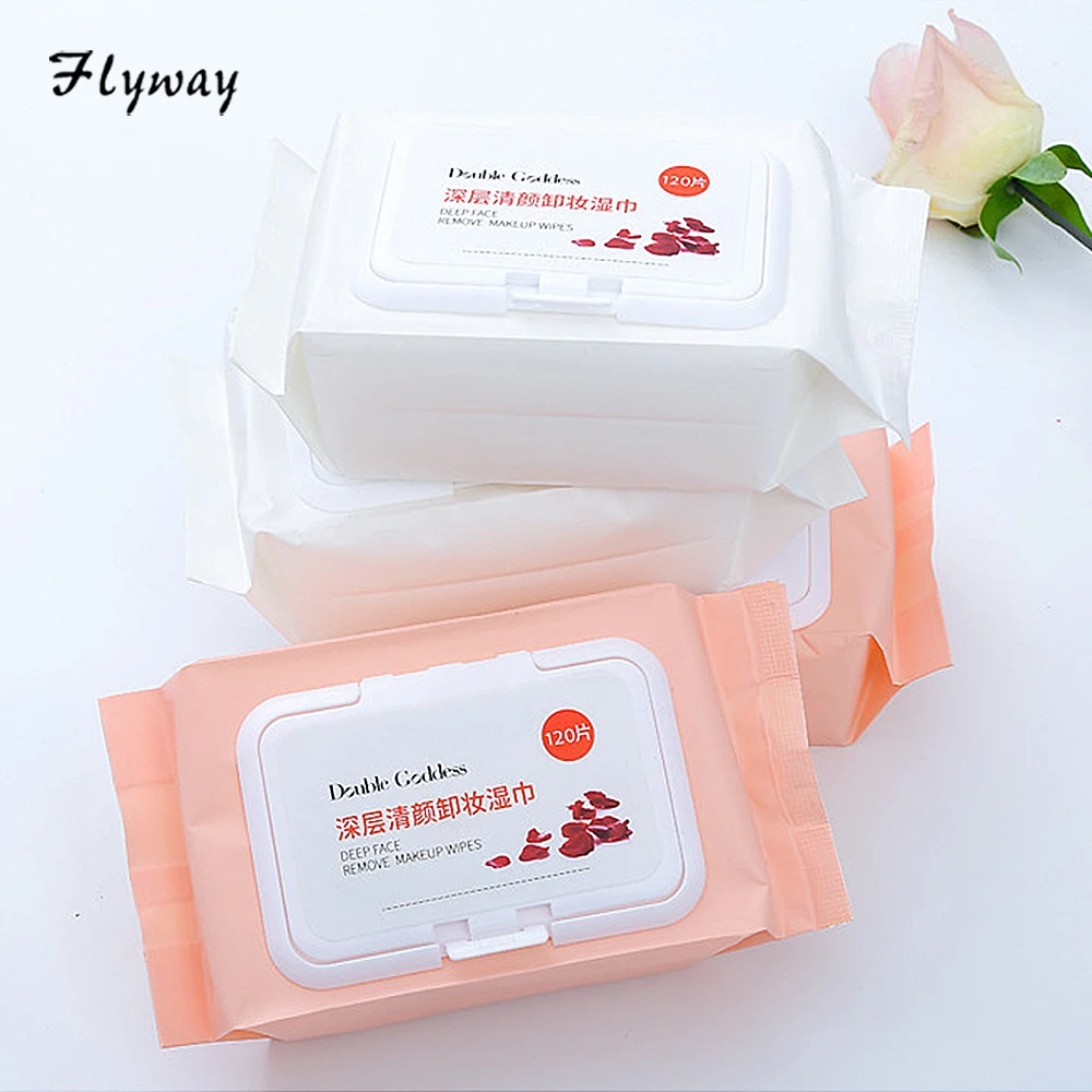 

Cheap Price Double-sided Makeup Remover Wipes Private Label Wet Wipes 120 layers, Lady Facial Moist Makeup Remover Wet Tissue