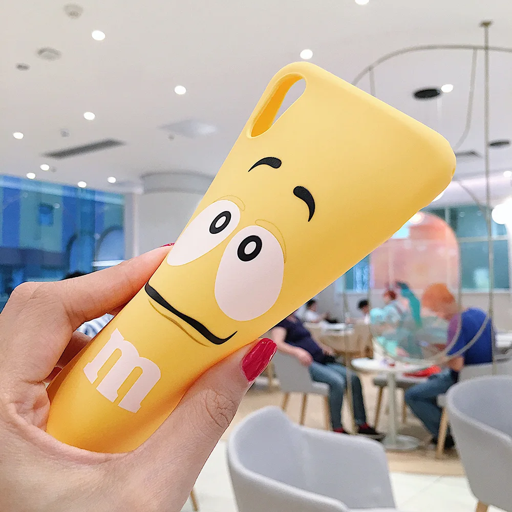Мультяшный милый детский губчатый чехол для iPhone 11 Pro X XS MAX XR 6 S 7 8 Plus силиконовый
