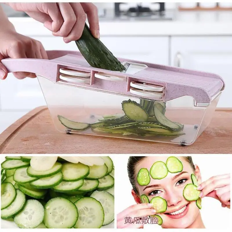 Пшеница соломенная резка овощей, картофеля нож для нарезки 7 в 1 Кухня аксессуар