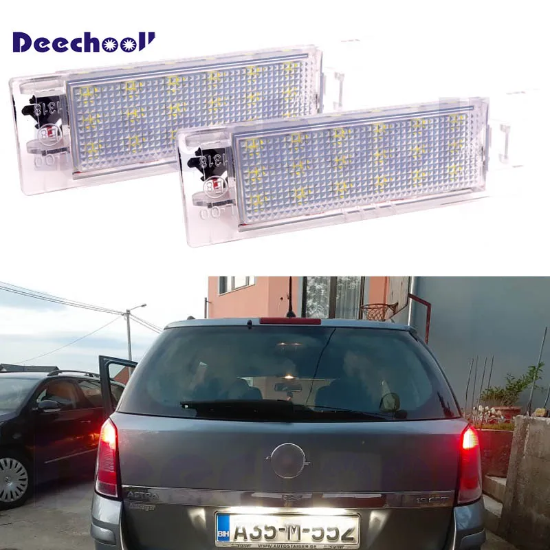 Автомобильные светодиодные лампы Canbus для номерного знака аксессуары Opel Meriva Astra H J
