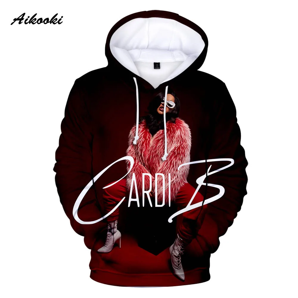 Aikooki 3D Cardi B толстовки для мужчин/женщин модная Толстовка Свитшот весенний с
