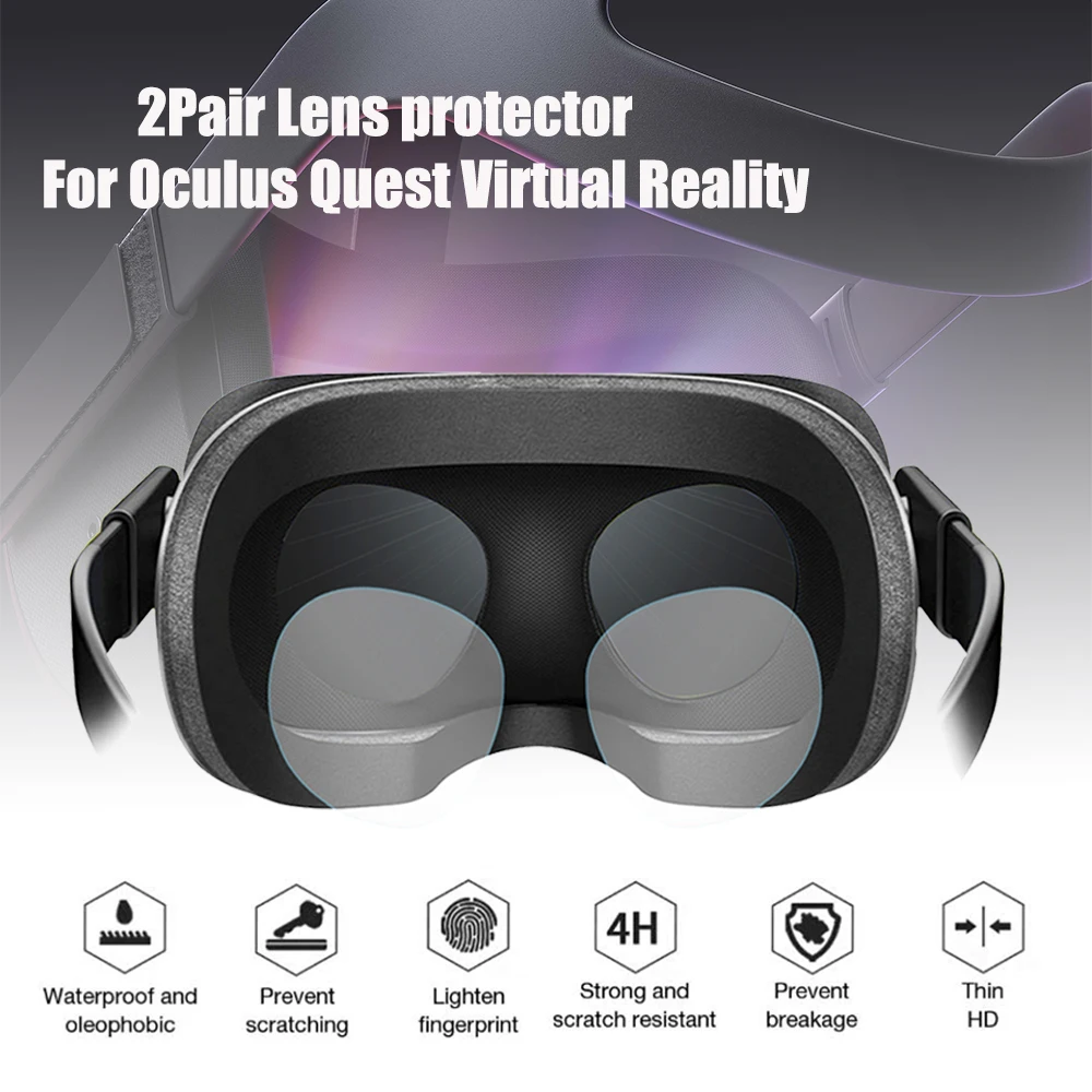 2 пары HD прозрачная защитная пленка для объектива Oculus Quest Oculus Rift S Oculus Go L7