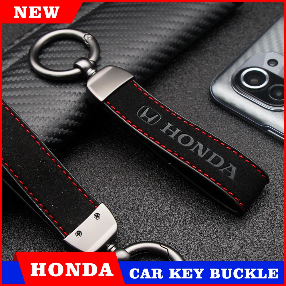3D Metal Leather Car Styling Keychain For Honda Accord Civic CR-V CR-Z CRX MUGEN ACURA CL CSX ILX MDX NSX Key Rings Accessories |