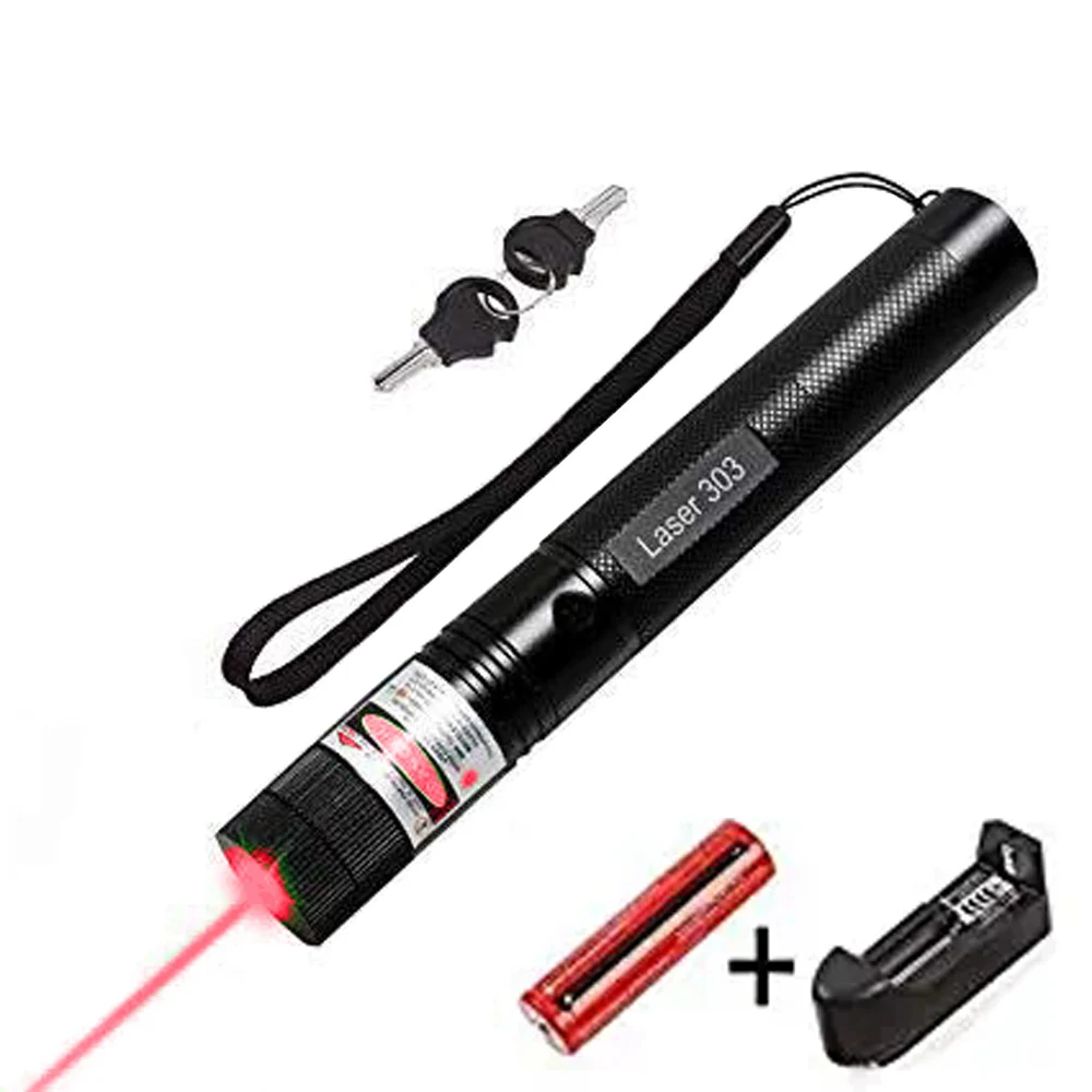 red And battery 2 в 1 Высокая мощность Зеленая лазерная указка охотничий Красный Фиолетовый лазерный колпачок лазерный 303 прицел устройство Регулируемый фокус лазер ручка - Цвет: red And battery