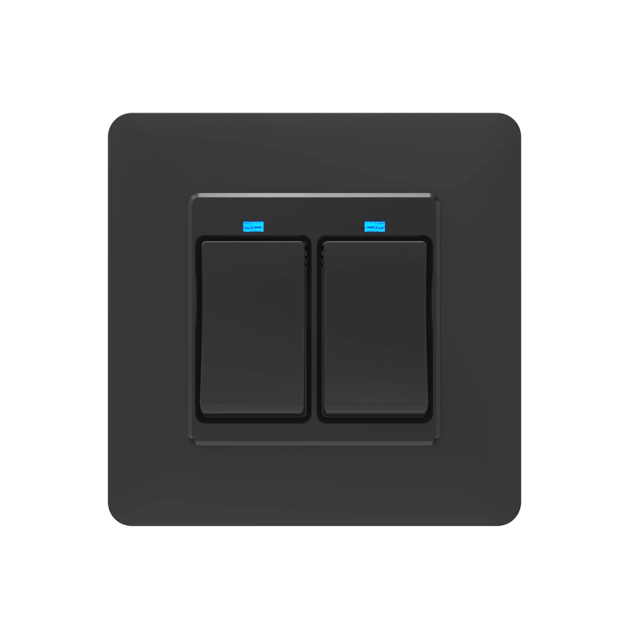2 Gang Black Switch Wi-Fi умный светильник, настенный выключатель, розетка, Кнопочная кнопка, ЕС, умная жизнь, Tuya, беспроводной пульт дистанционного управления, работает с Alexa Google Home - Цвет: 2 Gang Black Switch