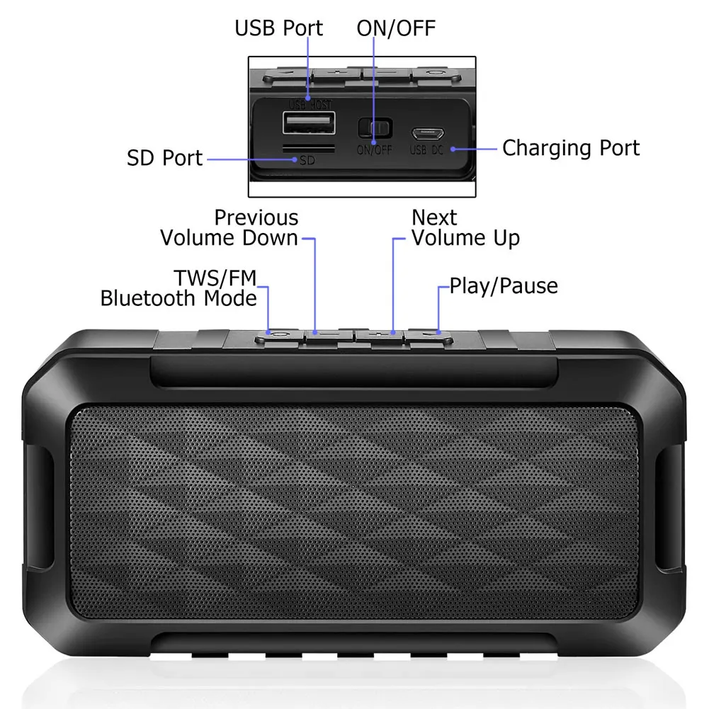 Портативный Bluetooth динамик беспроводной низкое потребление громкой связи