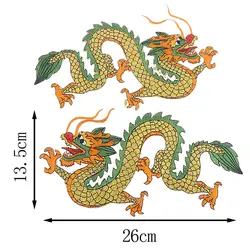 Вышивка Дракон нашивки для одежды пришить наклейки-заплатки Швейные аксессуары Одежда Джинсы DIY ремесло украшения