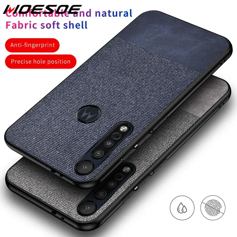 Тканевый Жесткий Чехол для Motorola Moto G8 Plus Play P40 G7 Power E6 тонкий матовый защитный чехол