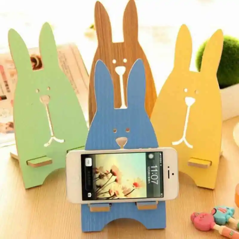 Univeral Malas Ponsel Pemegang Aksesori Lucu Kelinci Cellphone Disesuaikan Tablet Desktop Dudukan untuk Xiao Mi Ponsel