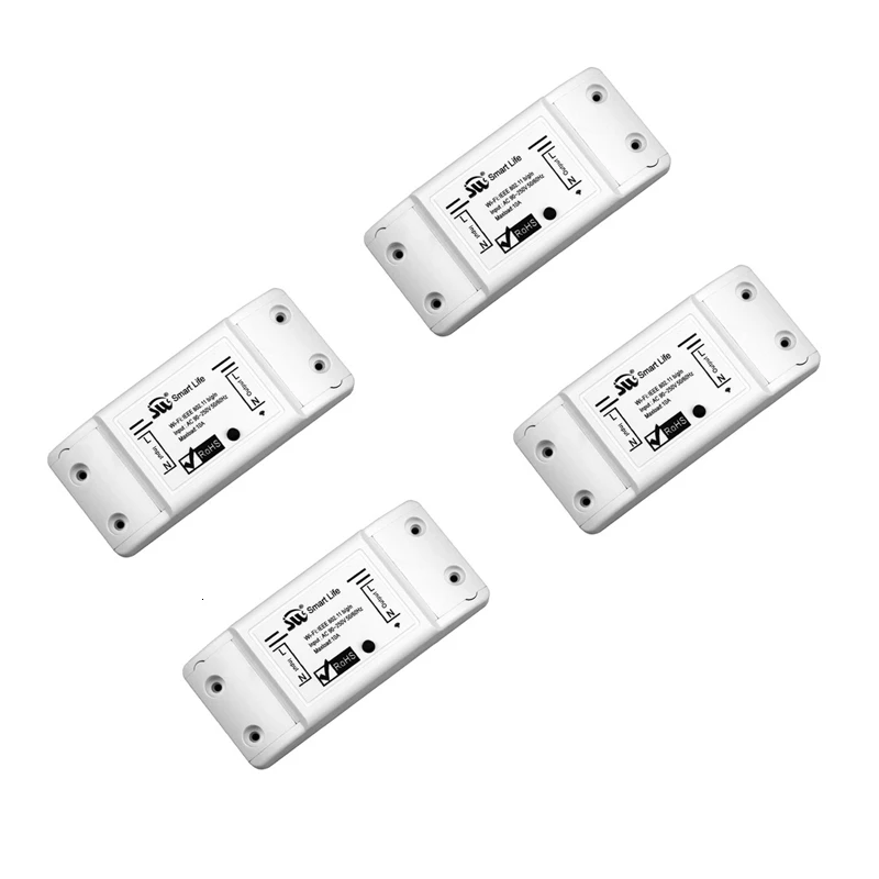 4 pieces DIY WiFi дистанционный переключатель освещения Универсальный таймер выключателя беспроводной пульт дистанционного управления работает с Alexa Google Home умный дом 4 шт - Цвет: 4 pieces