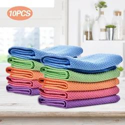 Soft Microfiber Kitchen Towels Super Absorbent Dish Cloth Anti-grease Wiping Rag Super Absorbent Home Washing Dish Kitchen