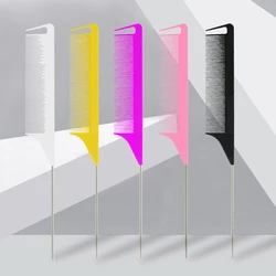 Steel Needle Tip Tail Comb For Professional Salon Hair Edge Trimmer  Pin Anti-Static Hair Style Rat Tail Comb Barber Stylingtool