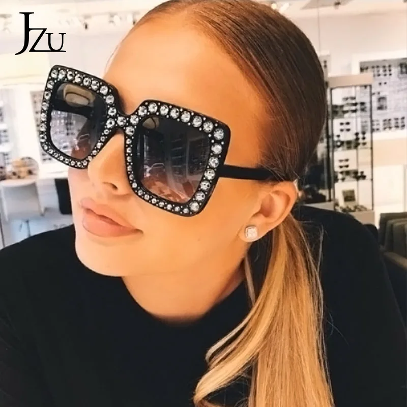 JZU большие солнцезащитные очки 2019 новые роскошные брендовые дизайнерские для