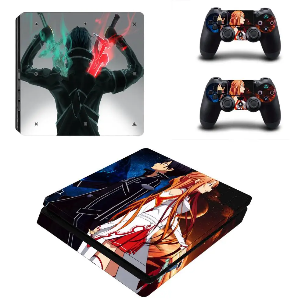 YSP4S-1084 Sword Art Online SAO PS4 тонкая наклейка Play station 4 кожа Наклейка для playstation 4 PS4 Slim консоль и контроллер кожи - Цвет: YSP4S-1084