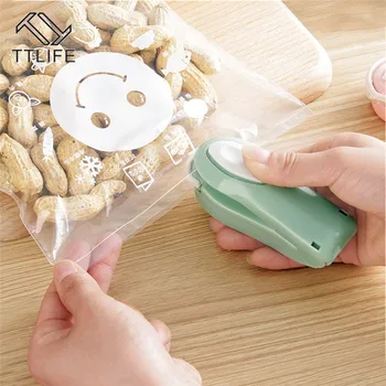 

TTLIFE Portable Bag Clips Handheld Mini Electric Heat Sealing Machine Impulse Sealer Seal Packing Plastic Bag Clip Food Sealer