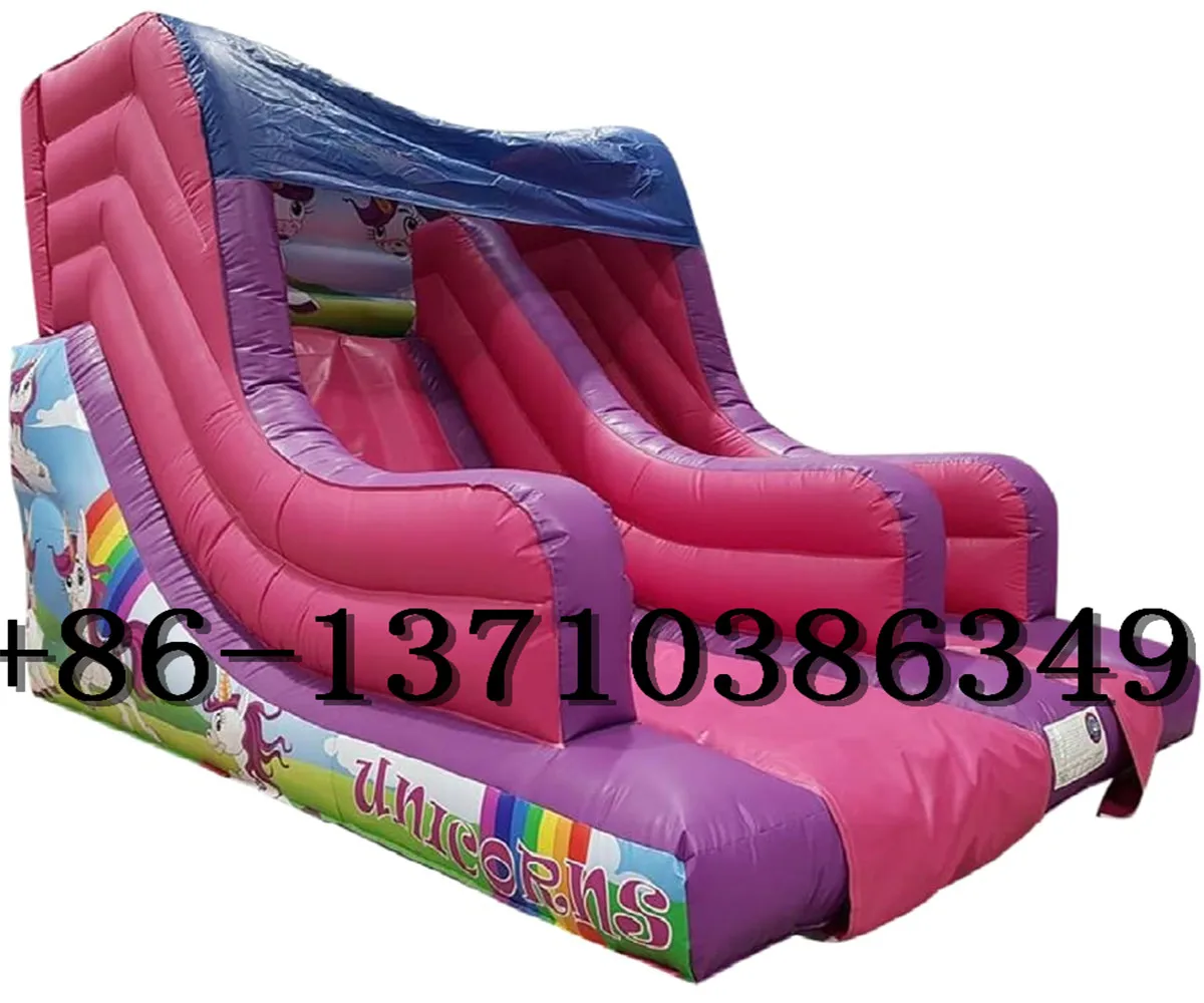 

Factory direct children's cartoon unicorn inflatable castle slide for sale