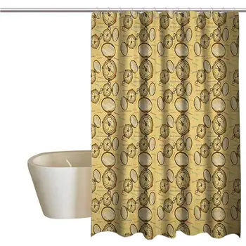 

Compass Funny Shower Curtain London Moscow Paris Sydney Traveling Around The World Theme Illustration Fabric Shower Curtains for