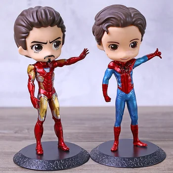 

Q posket Iron Man Tony Stark / Spiderman Peter Parker kawaii Figure Figurine