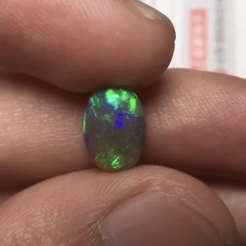 

1108 Natural Opal 2.765ct Australia Lightning Origin Black Opal Gemstones Loose Stones for Jewelry Making for Earrings Making
