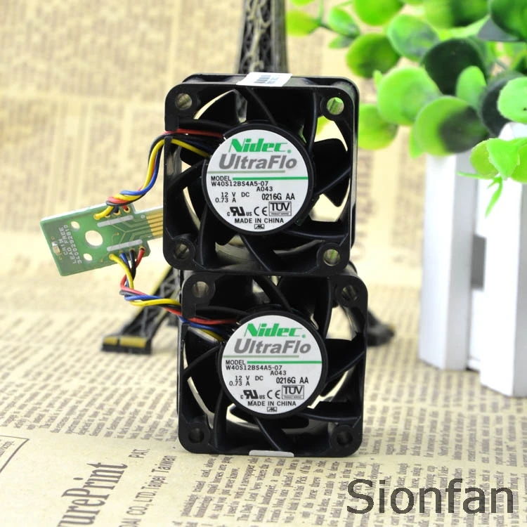 Для Nidec Nissan 4028 12V 0 73 1U сервер вентилятор для материнской платы W40S12BS4A5-07 Тесты
