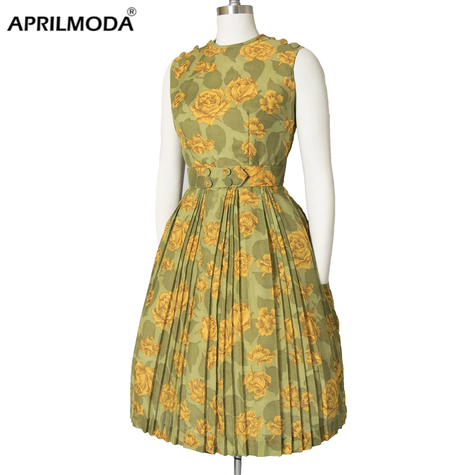 UK Womens 50s 60s Vintage Rockabilly Swing Floral Party Cocktail Casual Dresses 