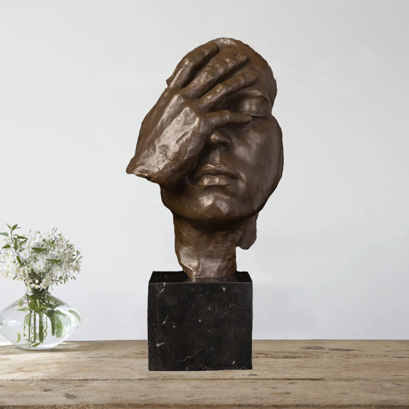 

Top 1 desk decoration bronze slience art statue sculpture for sale