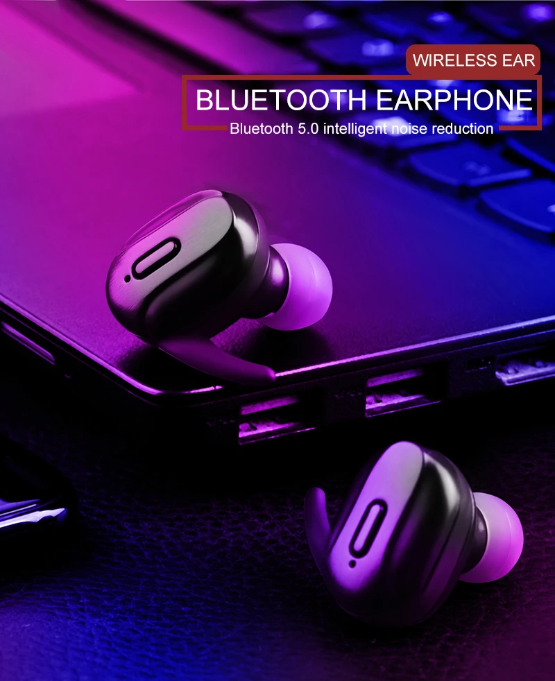 T26 в ухо TWS беспроводной Bluetooth 5,0 наушники HIFI без задержки Стерео шумоподавление Беспроводная Спортивная Bluetooth гарнитура