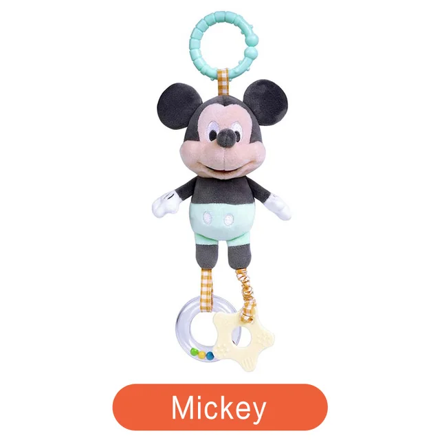 Original Disney Infant Silicone Teether Plush Toys for baby toys 0 12 months Mickey Mouse Winnie Pooh Stitch Stich Donald Duck