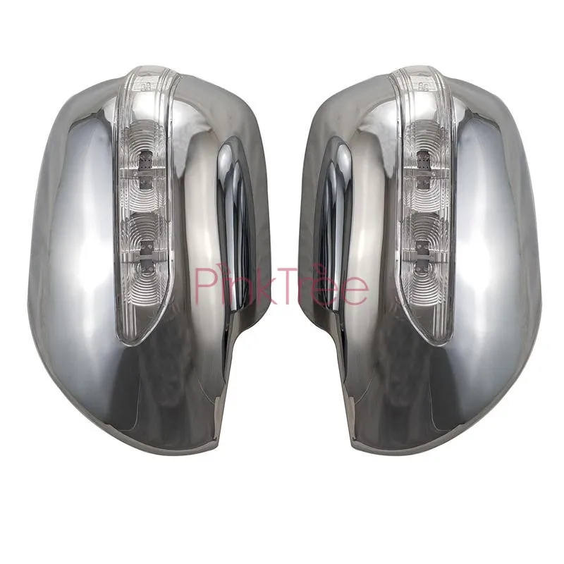 

For Toyota Land Cruiser 120 Prado 120 FJ120 2003- 2009 Chrome Door Mirror Cover With LED Lamp Car-styling Tuning Accessory