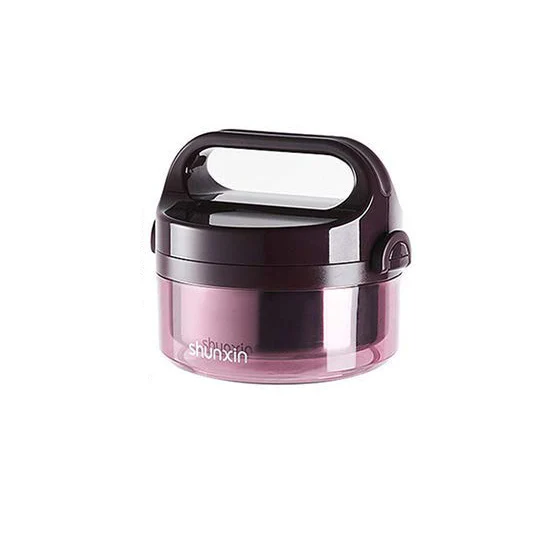 Purple 1 Layer Портативный тепловой Ланч-бокс из нержавеющей стали, японский термос, Ланч-бокс Bento, герметичный контейнер для еды, Ланч-бокс - Цвет: Purple 1 Layer