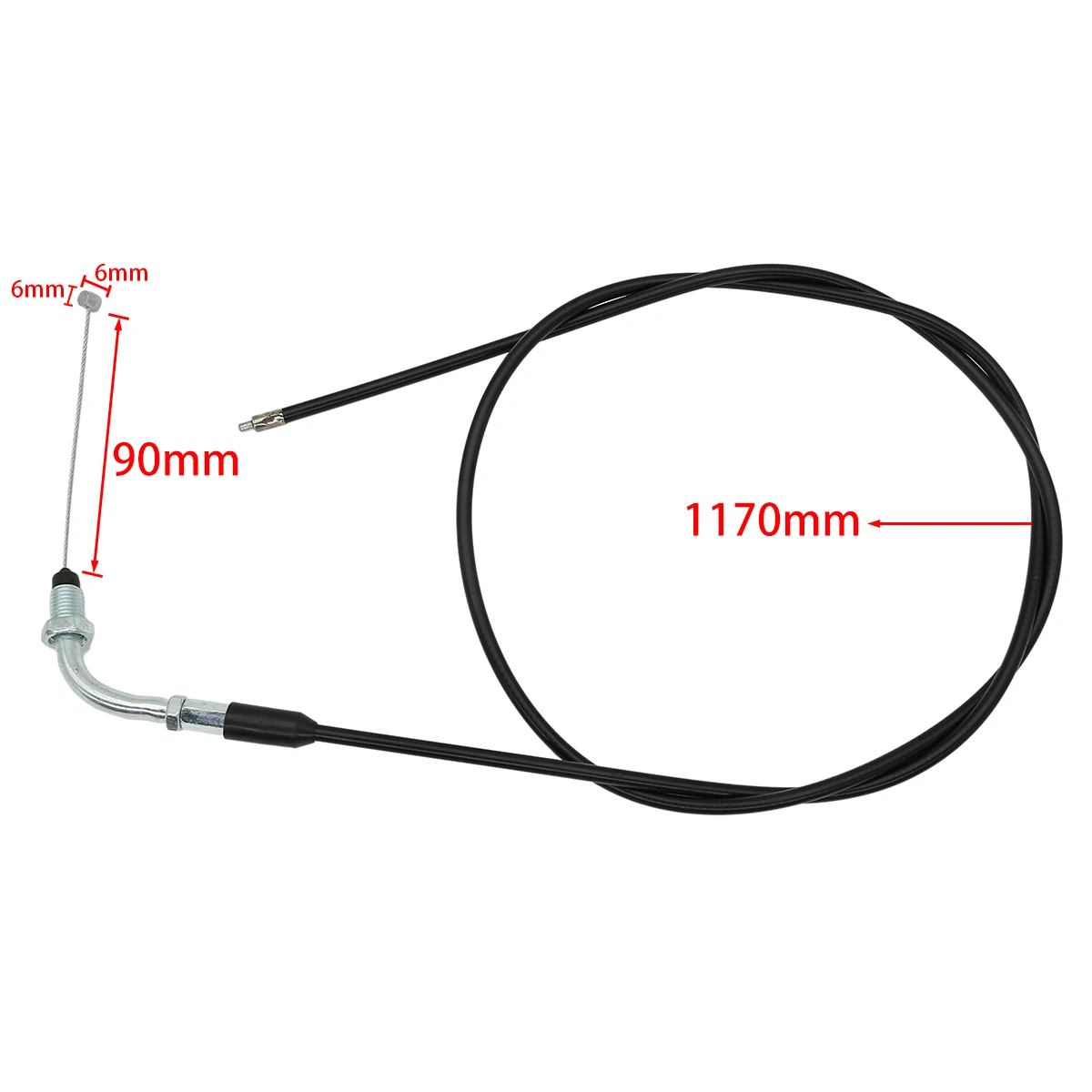 1170Mm Moto Bicicletta Cavo Acceleratore Linea Per 49 50Cc 60Cc 70Cc 80Cc Motori Gas Chopper Pit Pro Scooter Mini Bike Quad