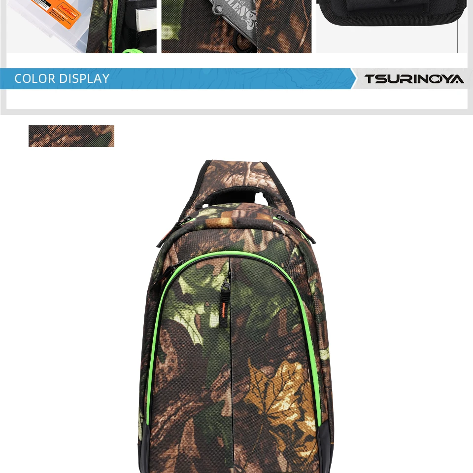 TSURINOYA многофункциональный водонепроницаемый рыболовный Luure сумка E5 нагрудный пакет 37*14*26 см нейлоновая сумка через плечо