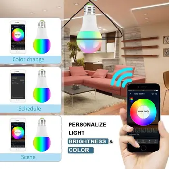 

Dimmable WiFi Light Bulb LED Lamp App Operate Alexa Google Compatible With Alexa & Google Assistantt