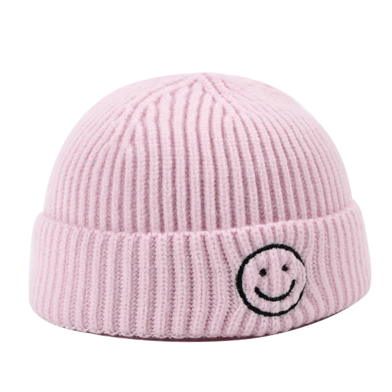 Женская шляпа, осенне-зимняя вязаная шапка, модная шапка бини, шапка с помпоном для девочек и мальчиков, милая хлопковая теплая зимняя шапка с помпонами, выходная шляпа - Цвет: G